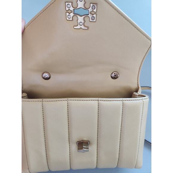 Authentic Tory Burch Kira Small Top-Handle Satchel Beeswax - Picture 14 of 16